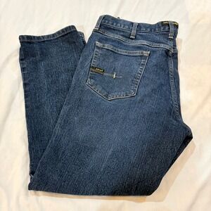 Ariat Rebar Relaxed Straight Fit Mens Jeans Dark Wash Size 36x30 EUC